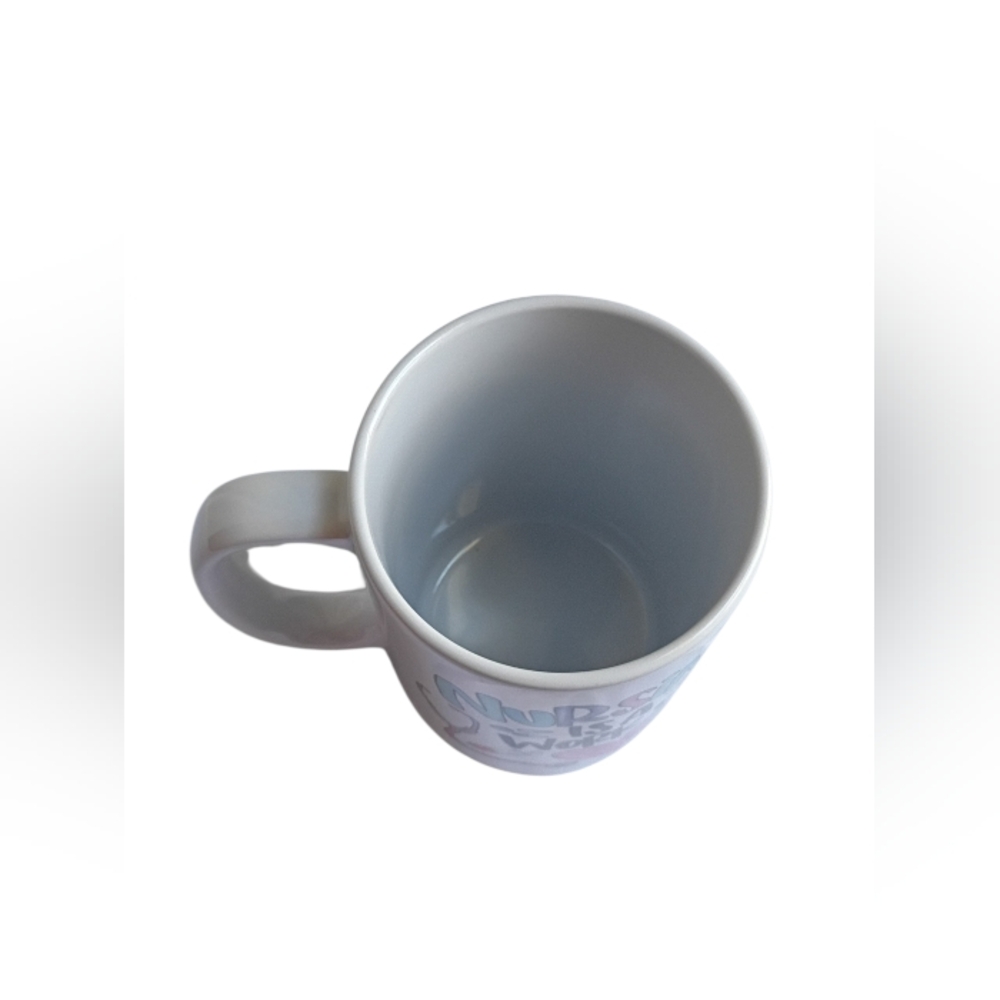 "Nursing Is A Work Of" White Mug - Picture 3 of 4